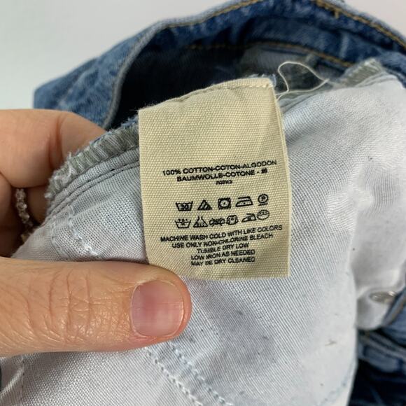 We The Free Distressed Blue Denim Boho Festival Mini Short Skirt Size 25 - Picture 8 of 8